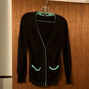 Navy with teal pipping cardigan